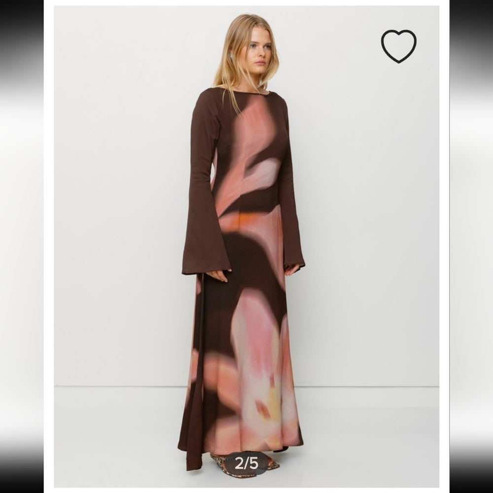 The Wolf Gang Leona Elegant Floral Long‎ Sleeve Dress